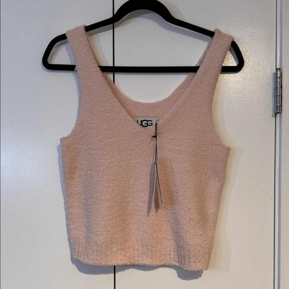 NWT UGG Women's Soft Pink Fuzzy Crop Top